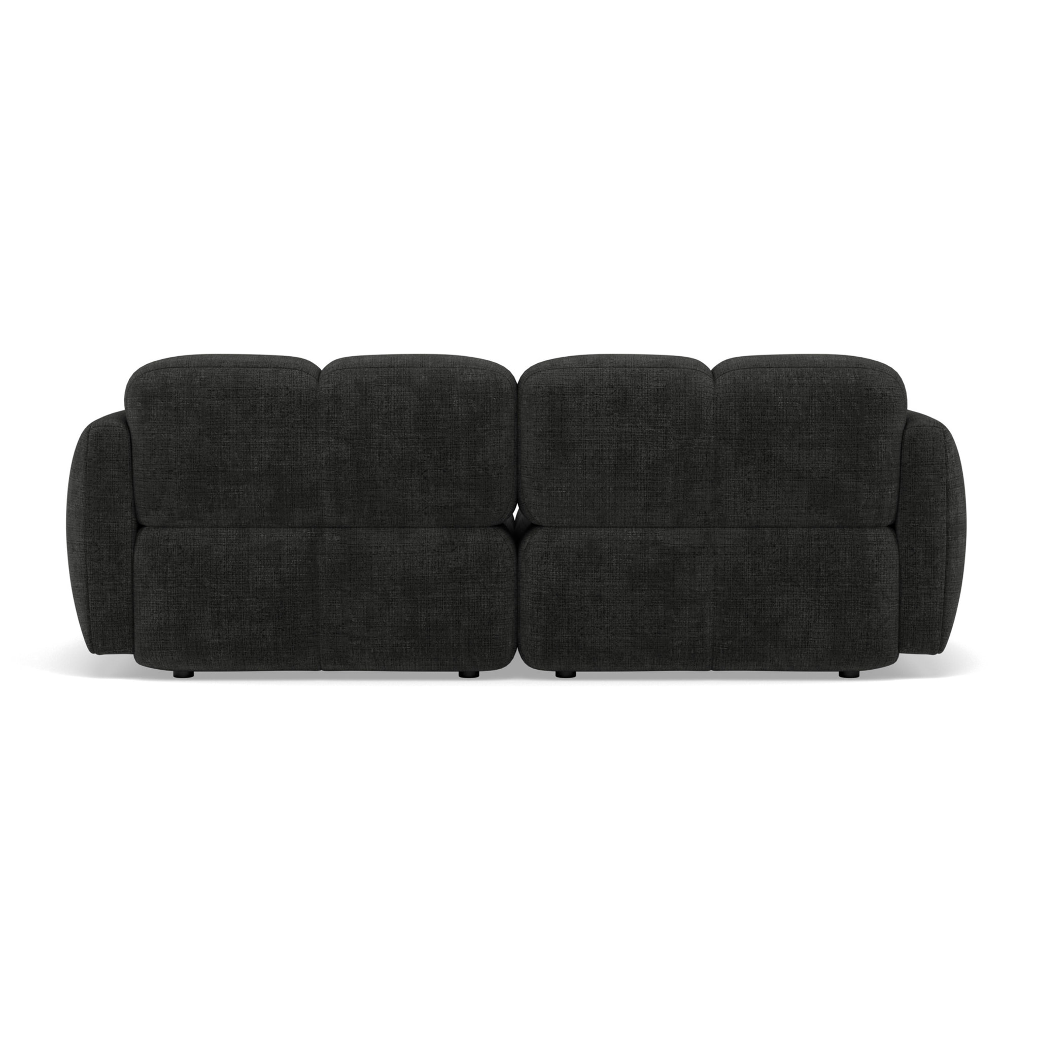 Grace - canapé modulable 2 places en velours texturé - Gris Anthracite