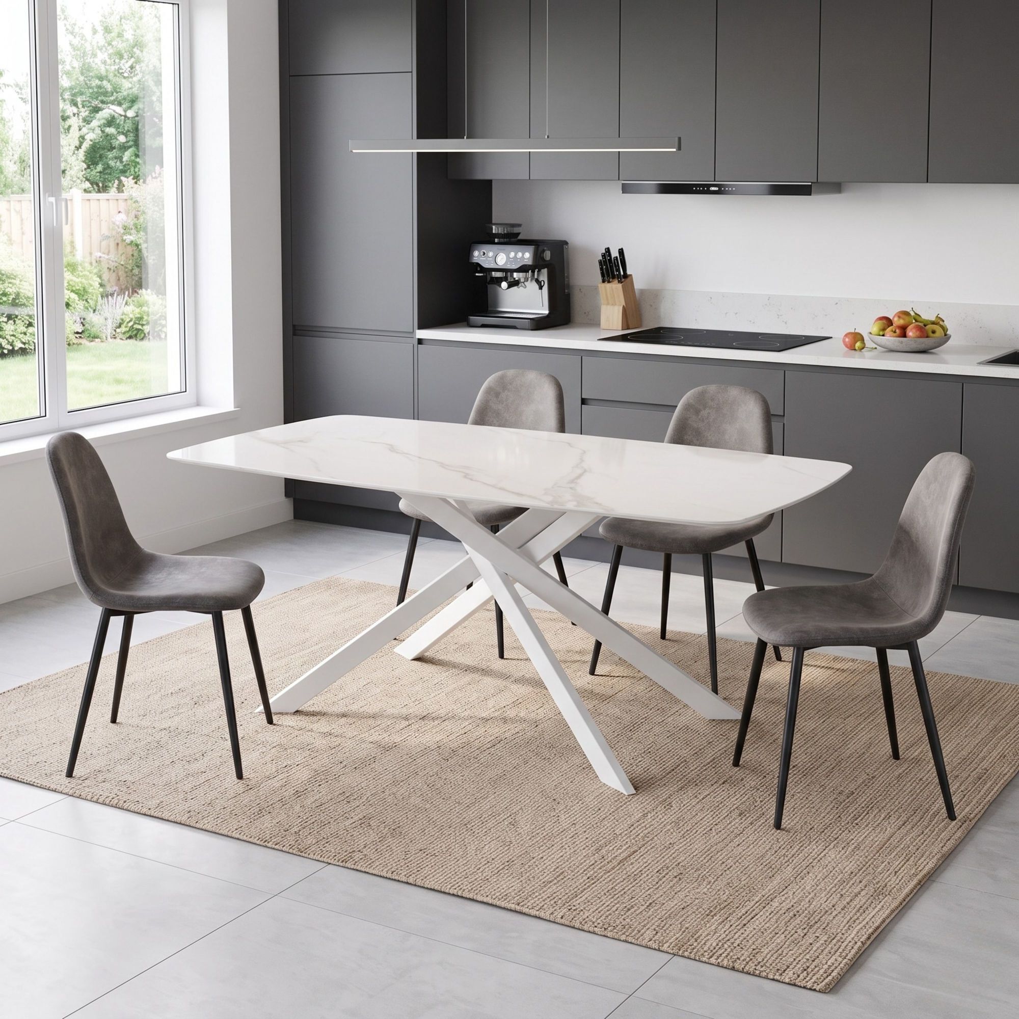 Tavolo SAINT FLORENT in ceramica finitura calacatta oro 180x90x76 cm