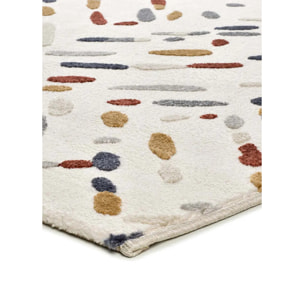 AMARA Alfombra geométrica con relieve multicolor, varias medidas disponibles.
