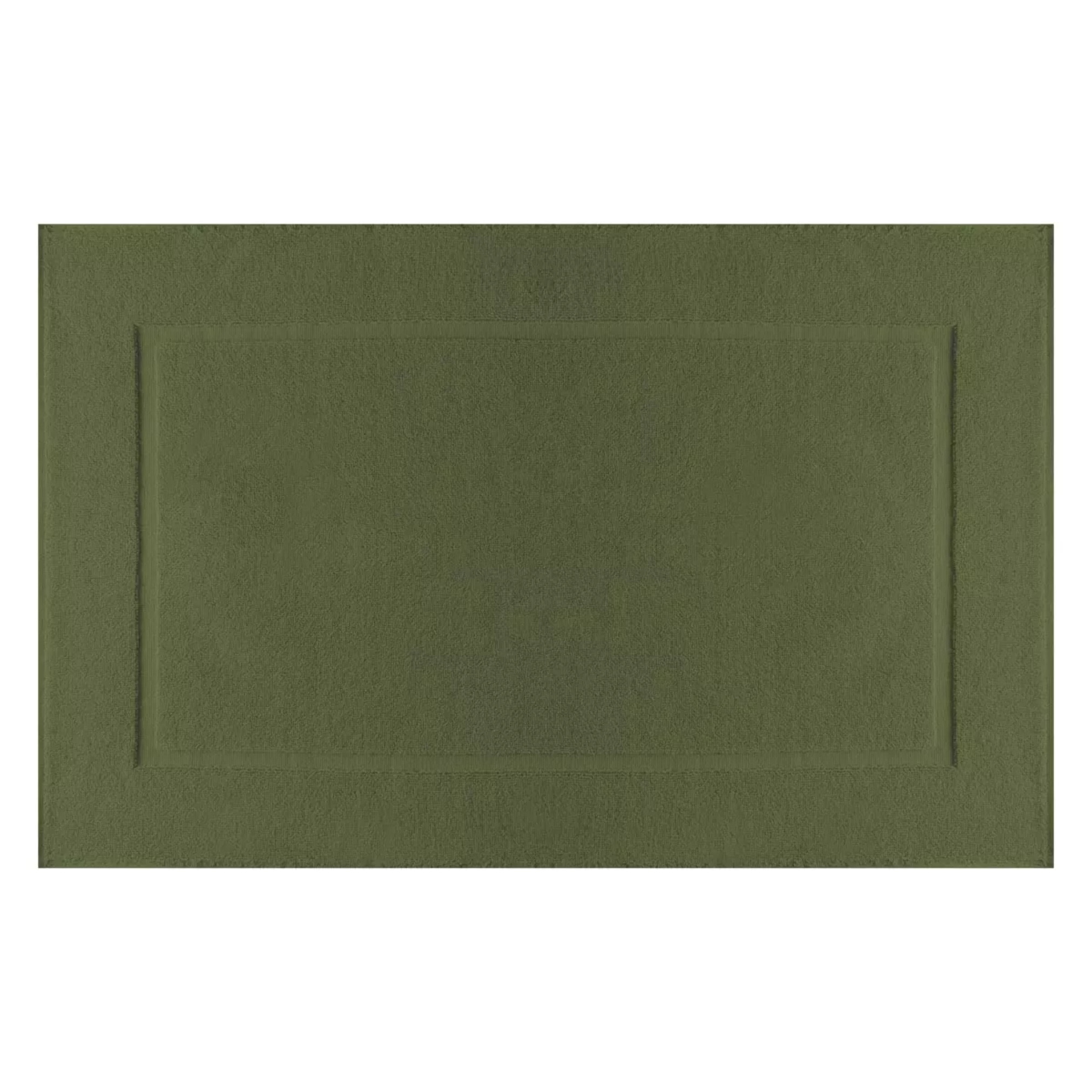 Tapis de bain pur coton 850 g/m² uni vert Vitae sauge