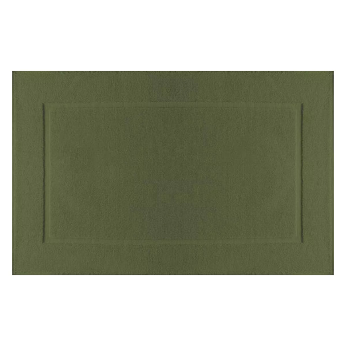Tapis de bain pur coton 850 g/m² uni vert Vitae sauge