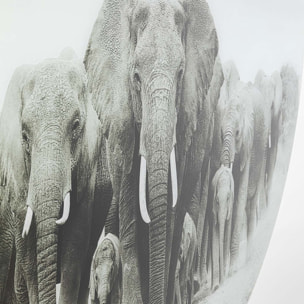 Tableau en verre marche des éléphants 120cm Kare Design