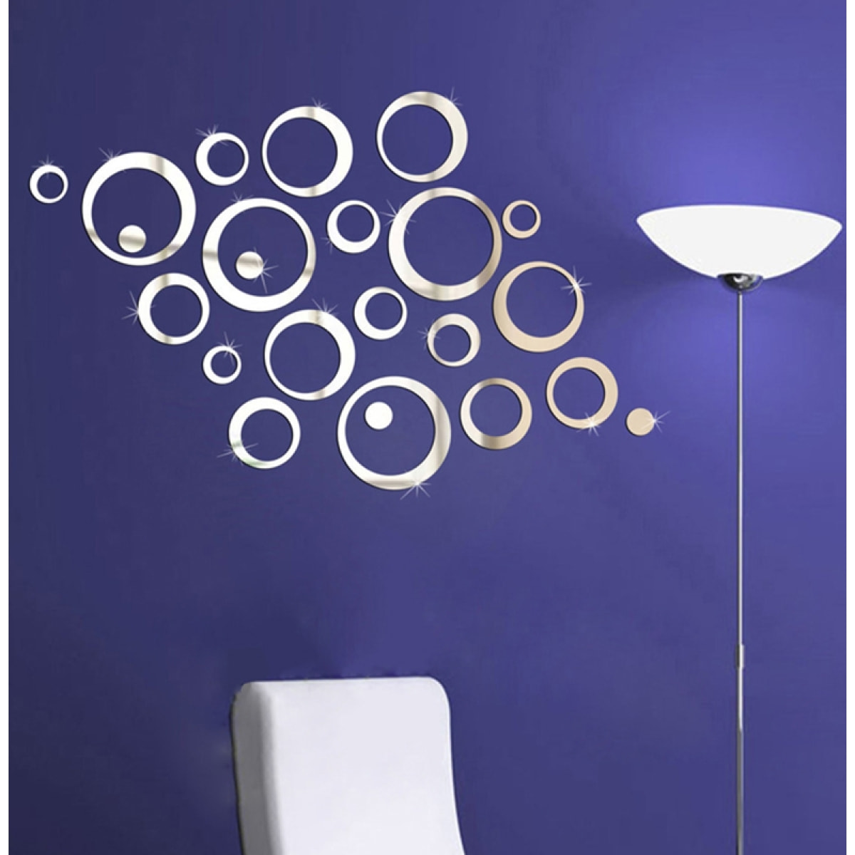 Sticker miroir Anneaux designs