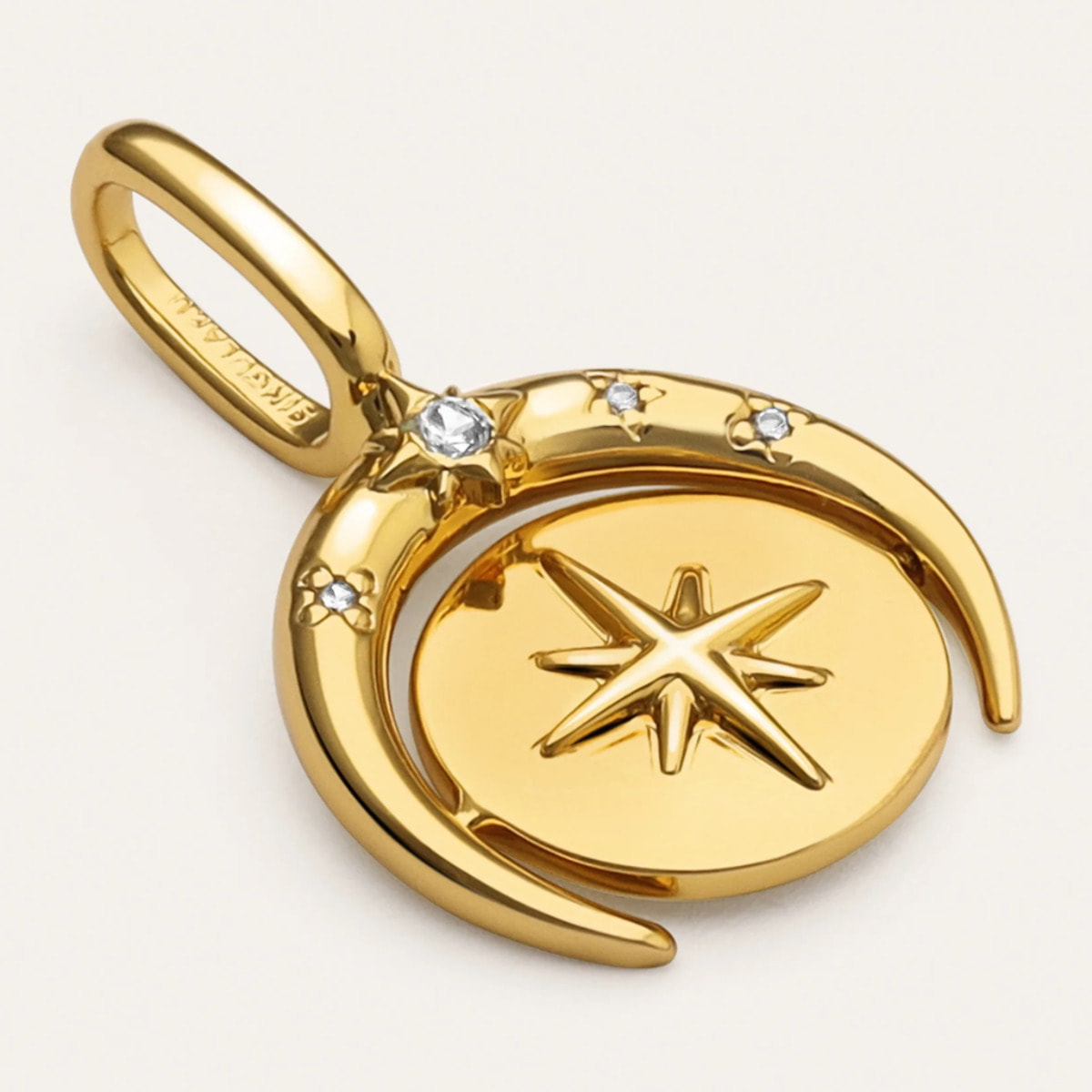 Charm Medallion Moonset Placcato Oro