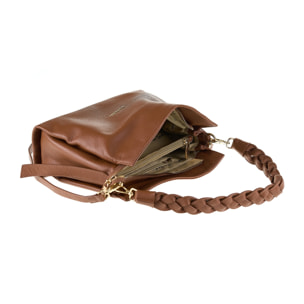 Borsa a spalla da donna Made in Italy - Modello Aurelia Elite - 100% pelle - 30.0 x 25.0 x 12.0 cm