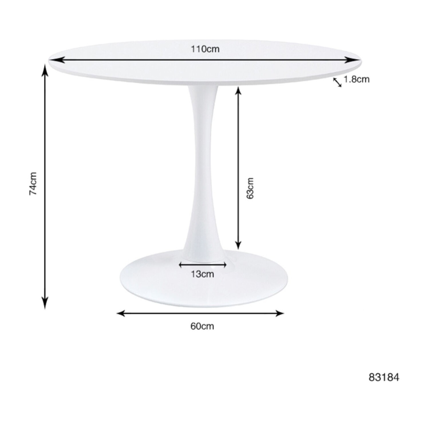Table Schickeria blanche Kare Design