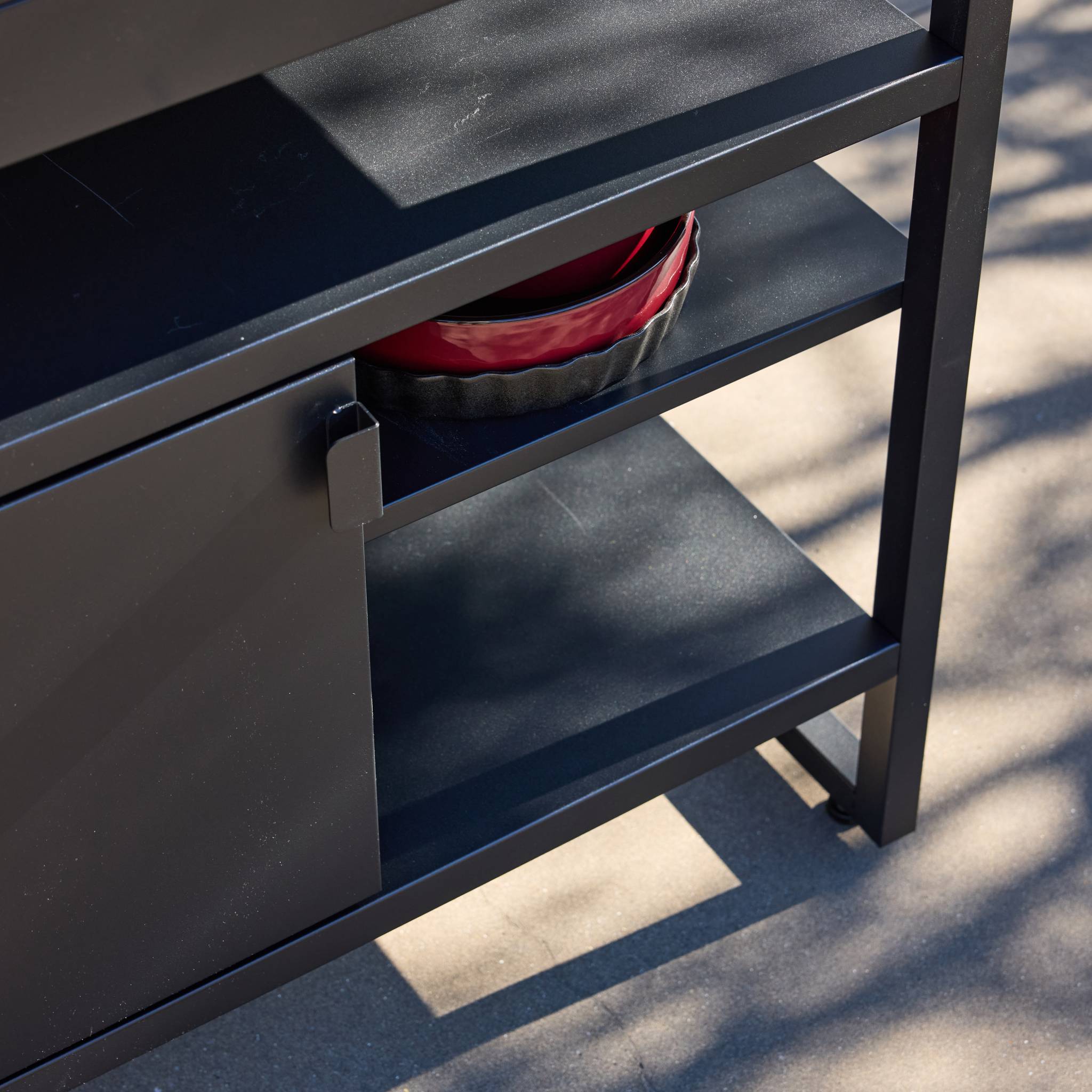 Module de cuisine extérieure acier 1 porte 3 étagères L80cm KEA