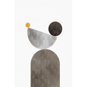 Tableau Lévitation courbe beige Tableau alu Dibond