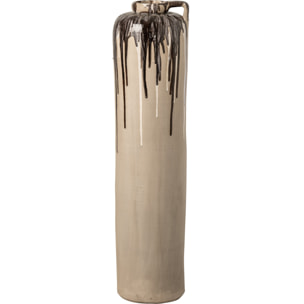 J-Line vase - céramique - beige/marron - large