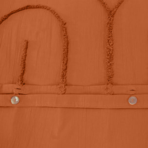 Parure de lit en coton tufté arches - Terracotta