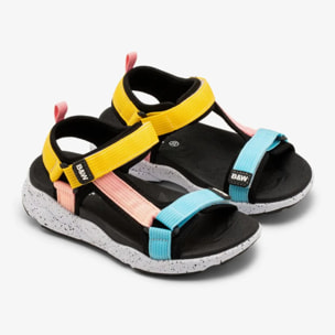 Sandalias Negro / Multi Tiras