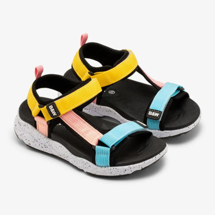 Sandalias Negro / Multi Tiras