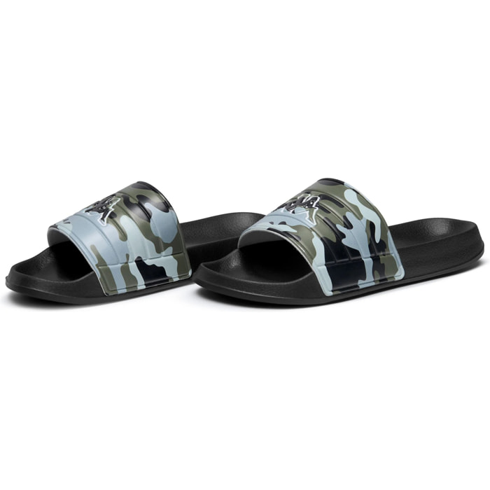 Kappa - Ciabatte Uomo Donna Nero - Logo Noles Camo