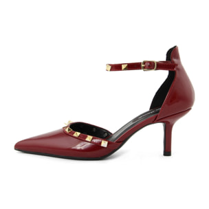 Décolleté Donna colore Bordeaux-Altezza tacco:7cm