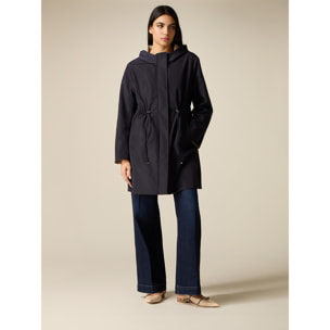 Oltre - Parka reversible de nylon con capucha - Azul