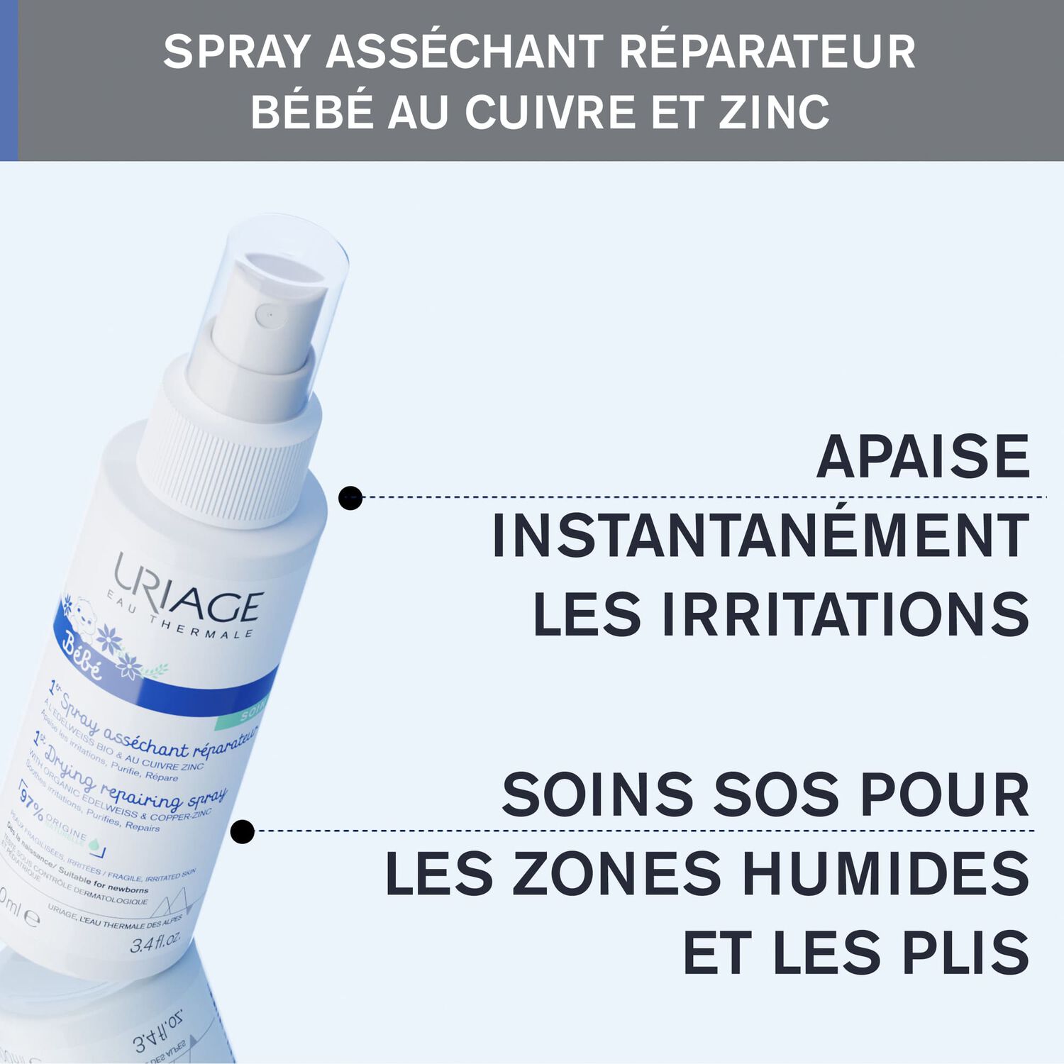 Bébé 1er - Spray Asséchant Réparateur 100ml