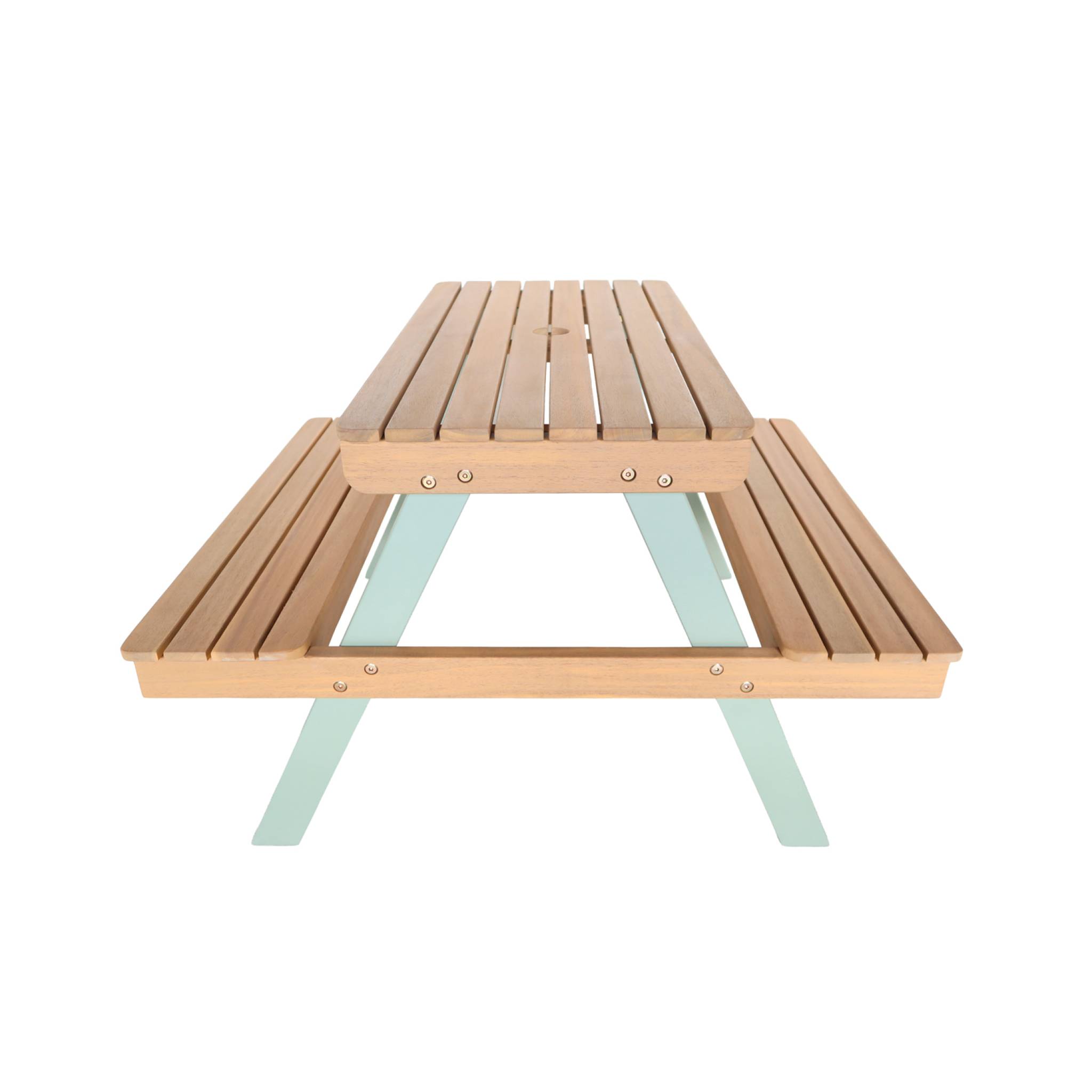 Table de pique-nique, salon de jardin enfant bois d'acacia 2 places CAROLINE