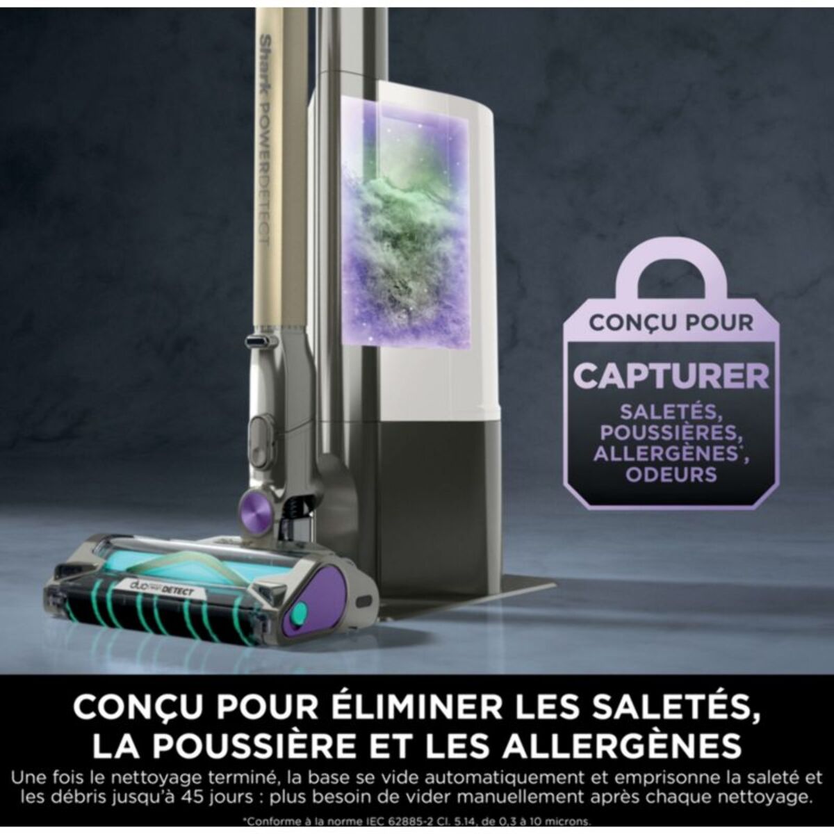 Aspirateur balai SHARK PowerDetect avec base de vidage automatique IP3251EUT