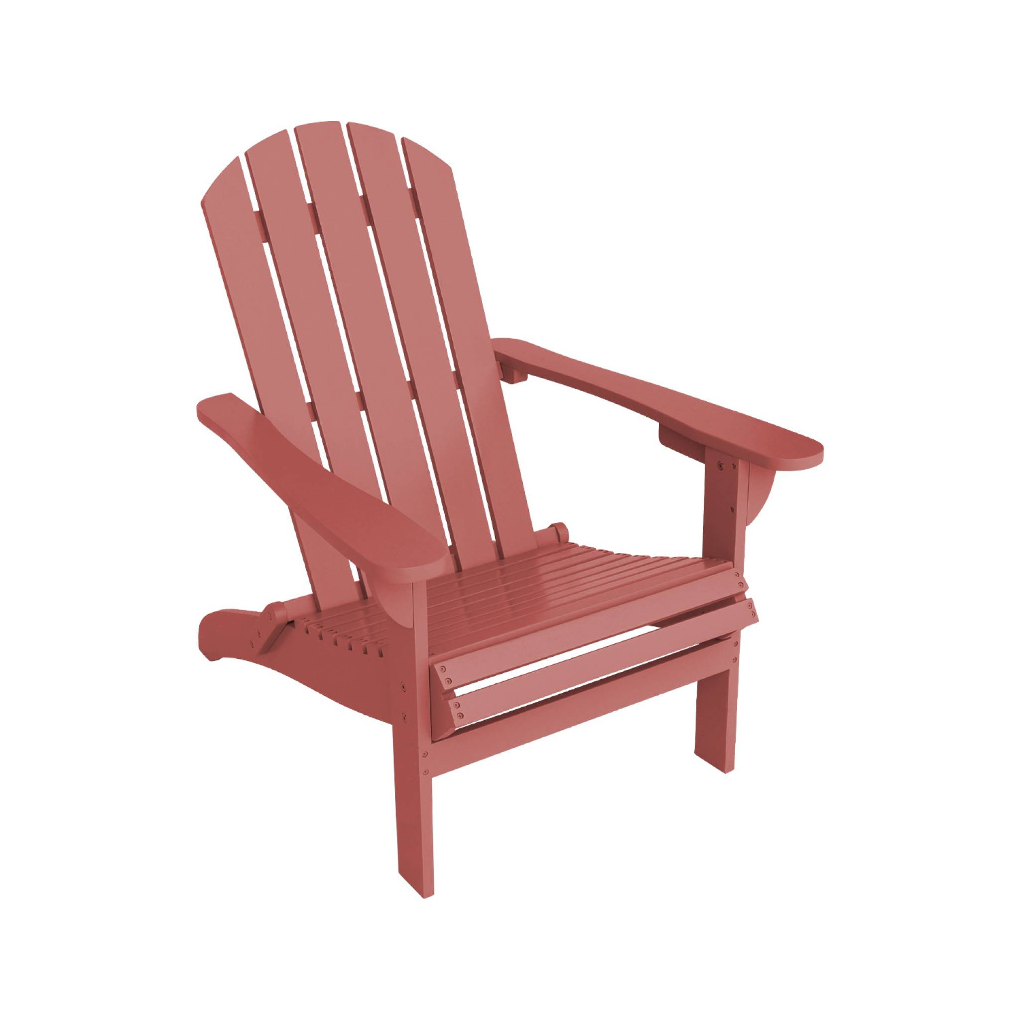 Fauteuil adirondack terracotta en bois d'acacia avec accoudoirs KERINA. plusieurs coloris. 90 x 71 x 91.5 cm