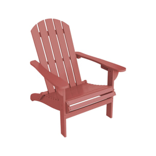 Fauteuil adirondack terracotta en bois d'acacia avec accoudoirs KERINA. plusieurs coloris. 90 x 71 x 91.5 cm