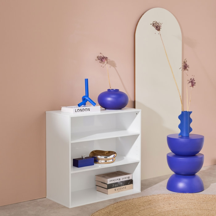 Etagère, bibliothèque, module de rangement décor bois 2 étagères KOMPO