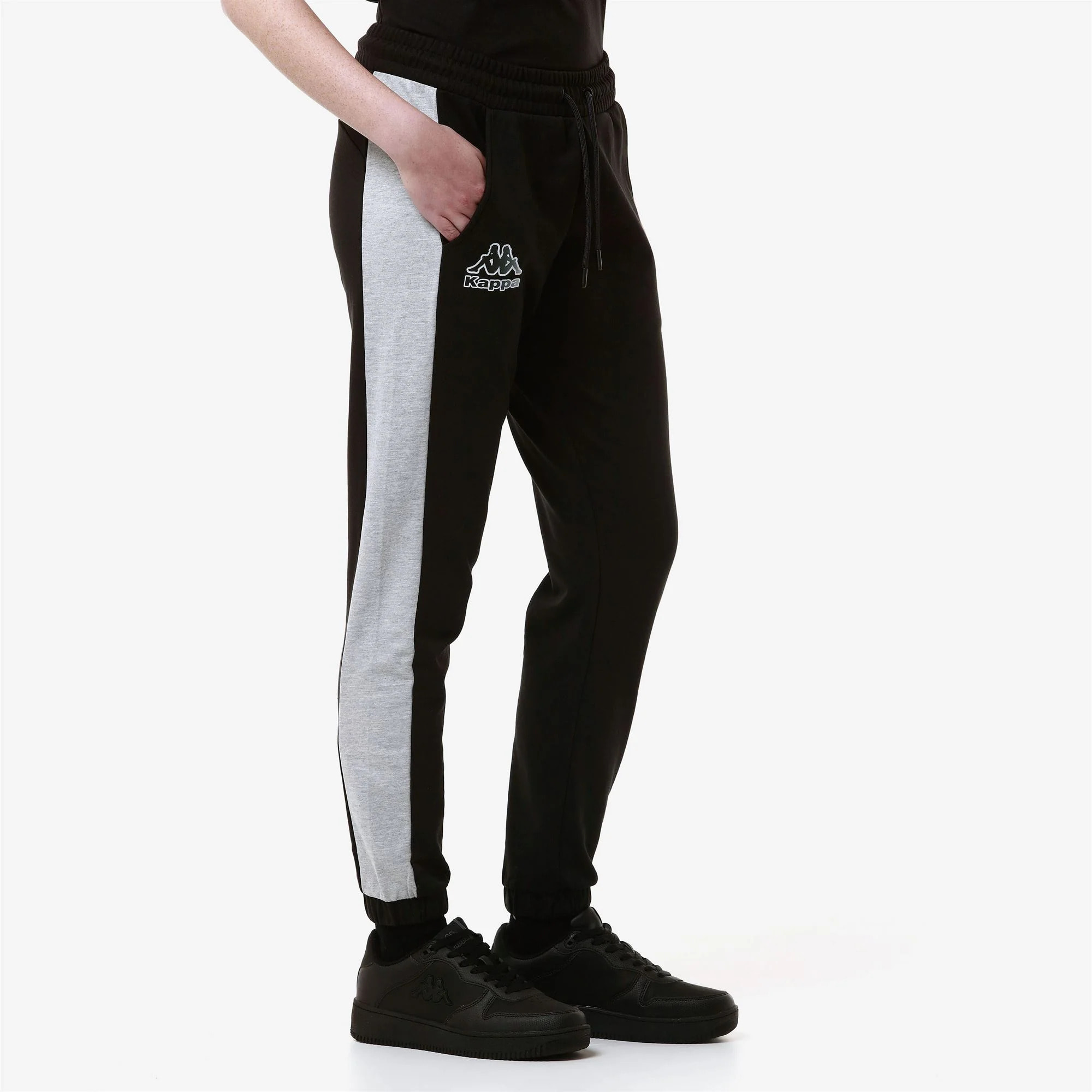 Kappa - Pantaloni Donna Nero - LOGO FESIA