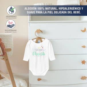 Body bebé manga larga frases americano