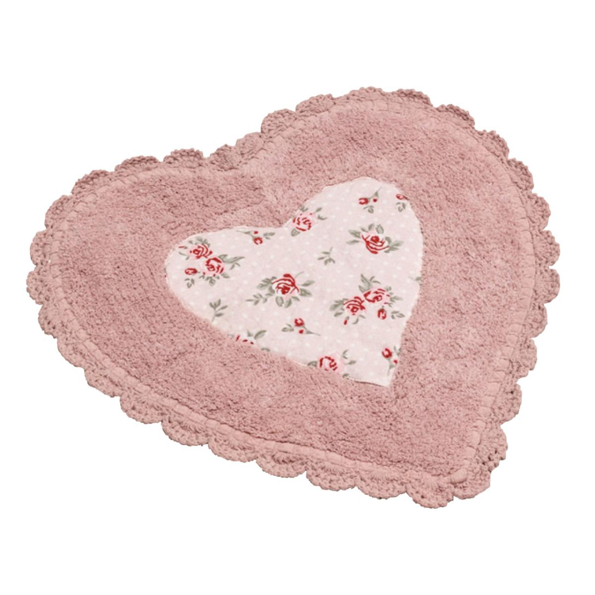 Tappeto Bagno A Forma Di Cuore Vie En Rose Rosa