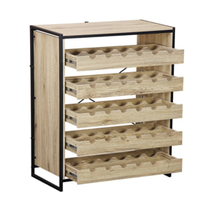 Etagères range bouteilles. Loft. 5 tiroirs. 5 étagères L 75 CM x l 40 CM x H 90 CM
