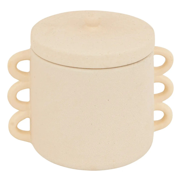 Boîte céramique Wavy bliss beige H14cm