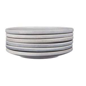 Assiette STONE Ø27,5cm - 6 pièces - Gris lune