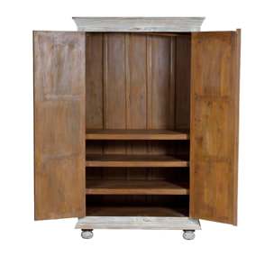 Armario de Madera de Mango 124 Cm Estilo Rústico Vintage