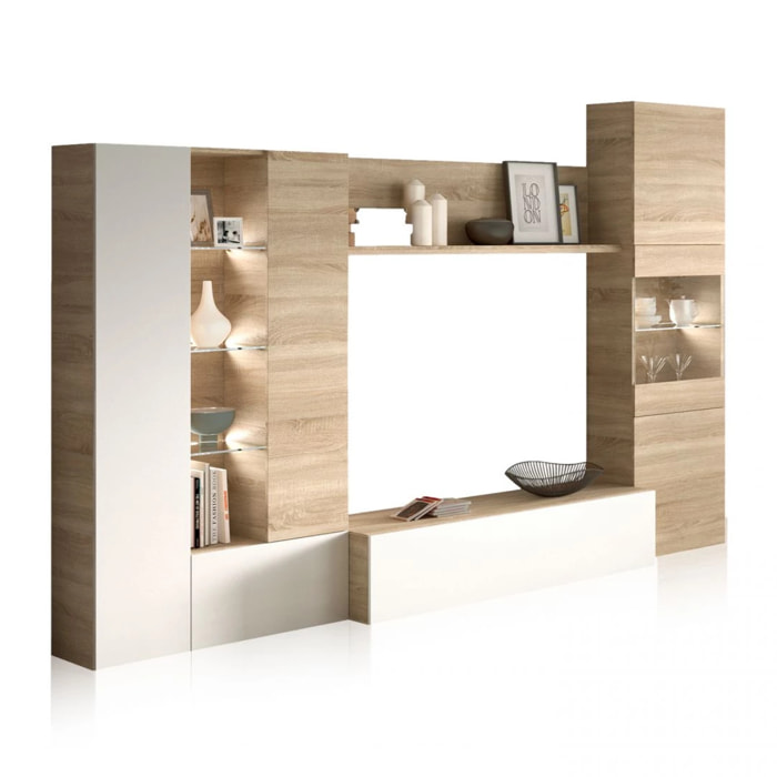 Salón Vinter Leds Blanco - Roble