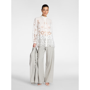 Elena Mirò - Camisa de encaje calado - Blanco
