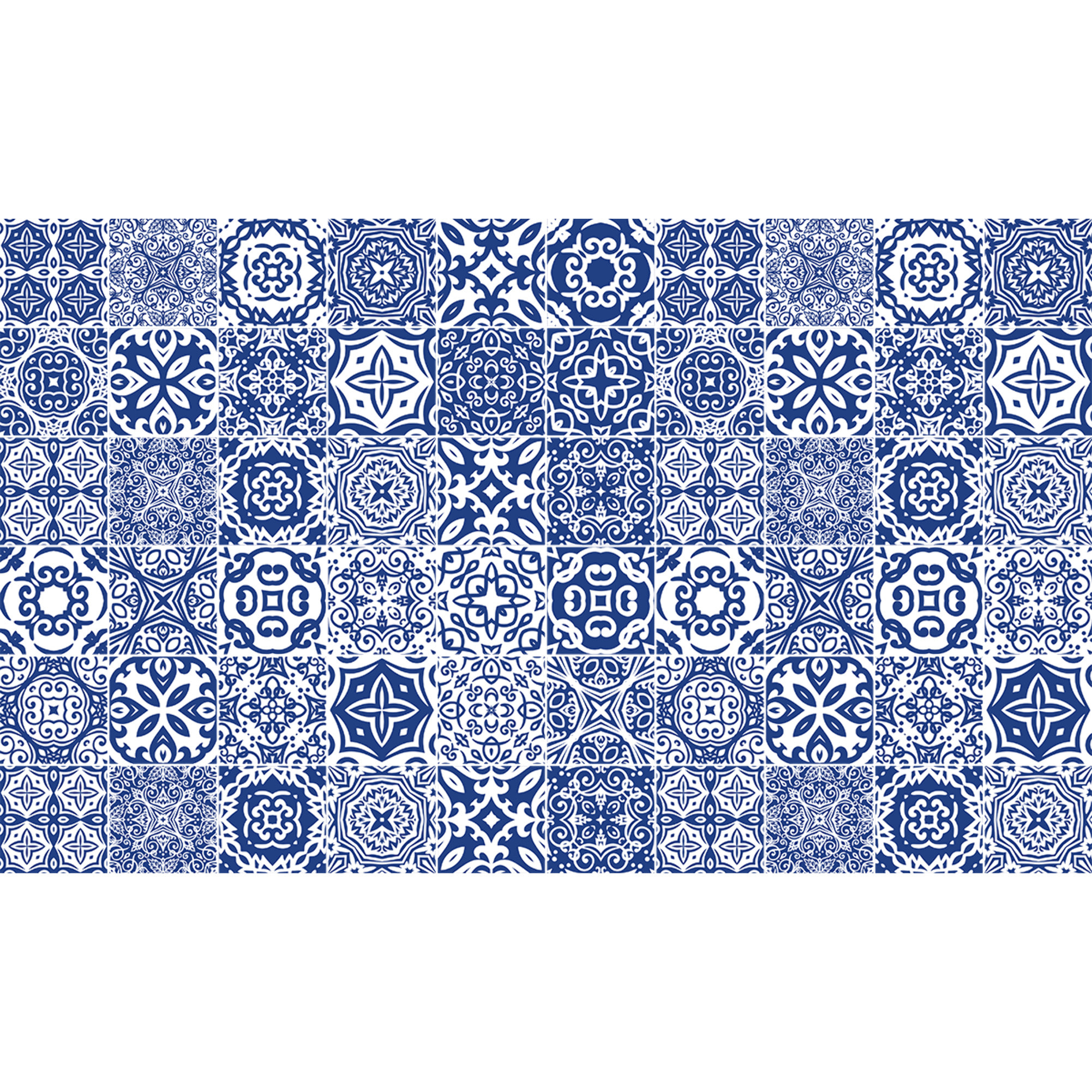 Stickers muraux - Sticker Mural Carrelage adhésif Cuisine Salle de Bain - 60 STICKERS CARRELAGES AZULEJOS BARBARA