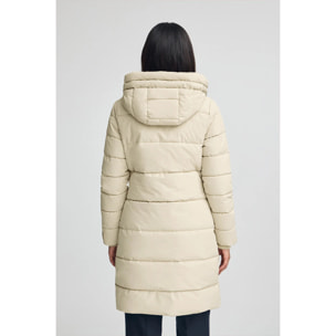 Giaccone Iris Coat ecrù con logo Polo Club