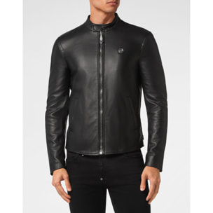 PHILIPP PLEIN Leather Moto Jacket