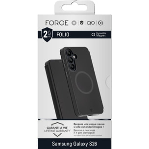 Coque FORCE CASE étui Magnet S26 Noir