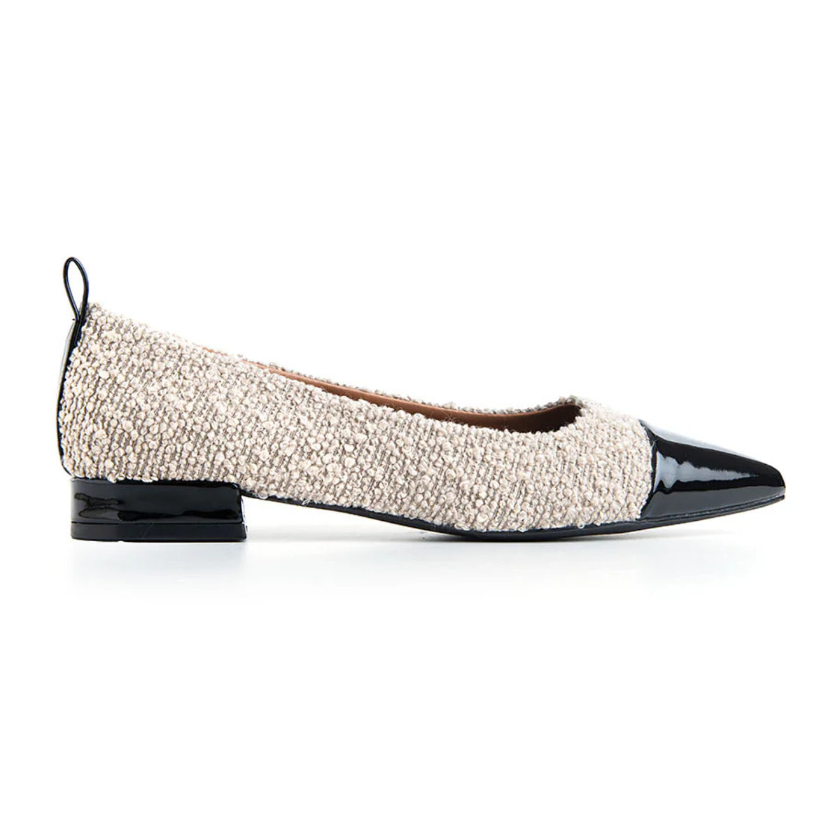 Ballerina a punta in lana - KHAKI