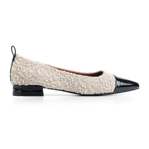 Ballerina a punta in lana - KHAKI