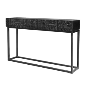 Consola - madera de mango y patas de hierro - 120x30x76cm