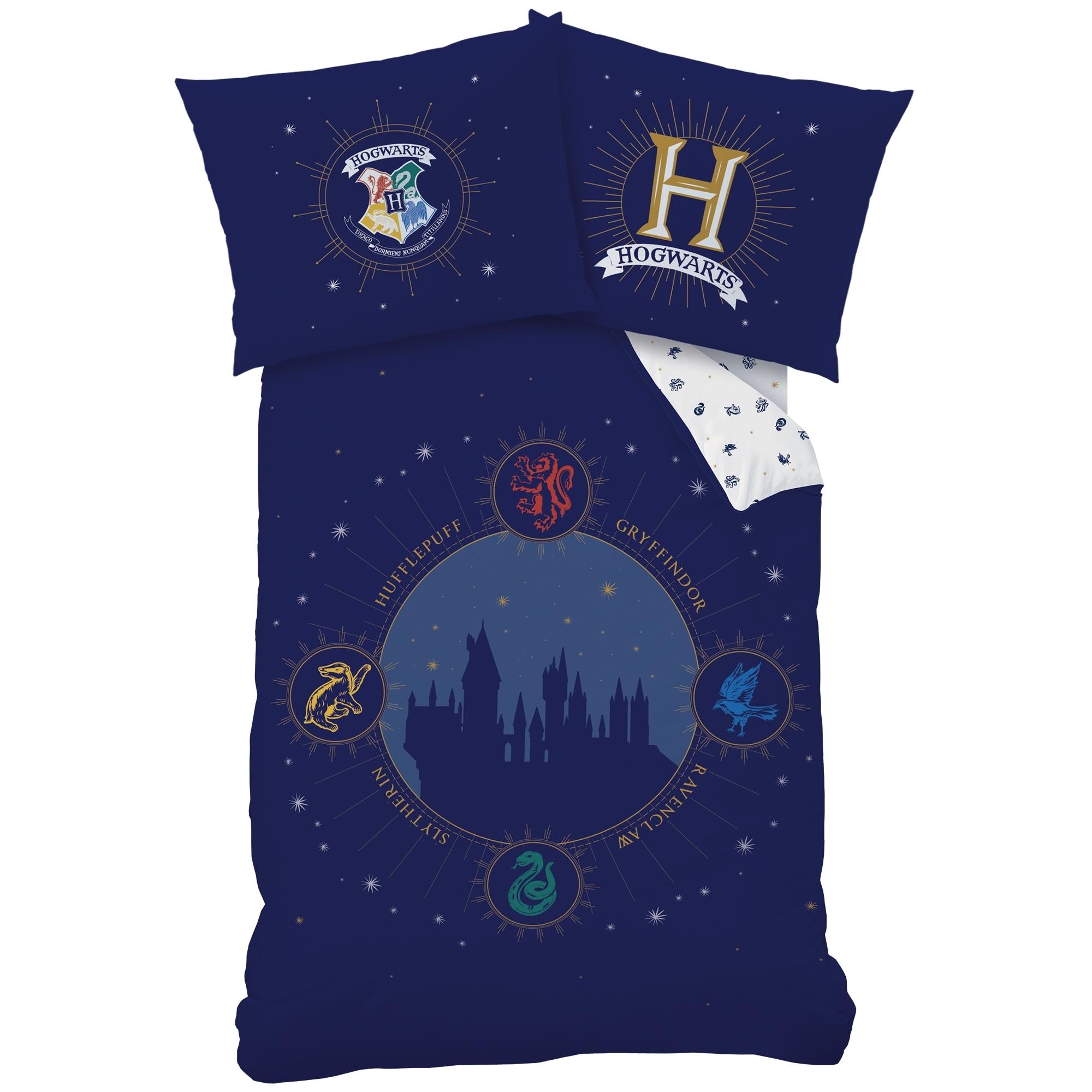 Parure de lit imprimée 100% coton, HARRY POTTER CASTELLATION