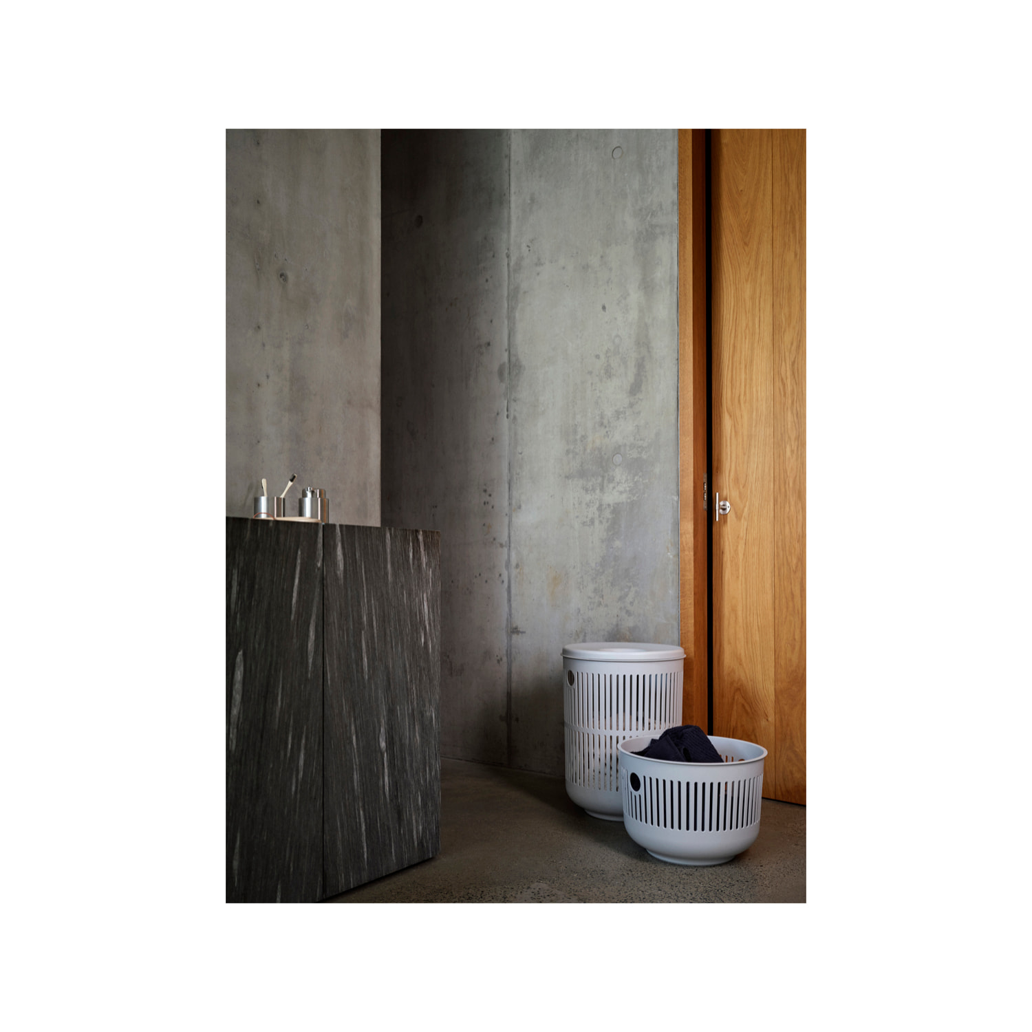 Panier à linge avec couvercle Ume