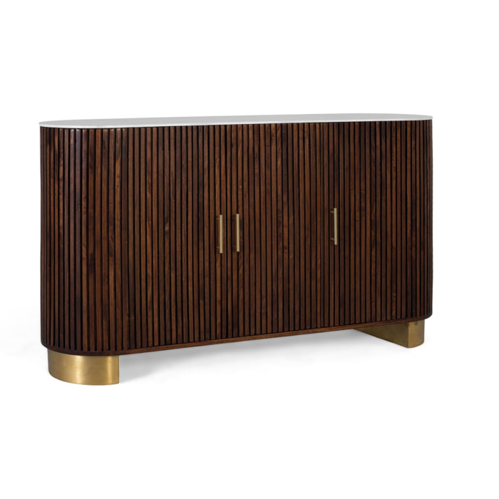 Buffet en bois de manguier 150cm style art déco contemporain