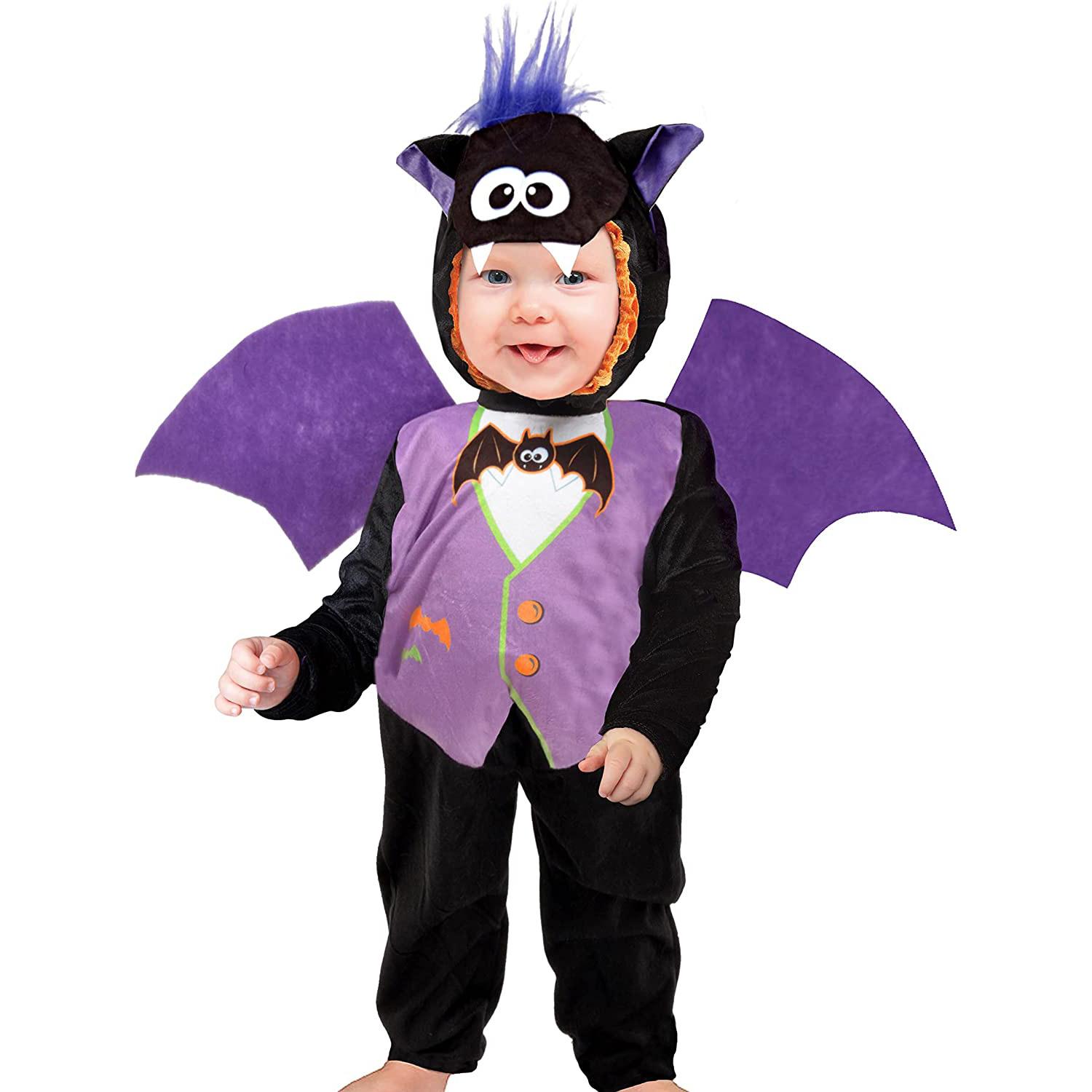 Costume Travestimento Halloween Carnevale Pipistrellino Tutina Baby Bambino Ciao