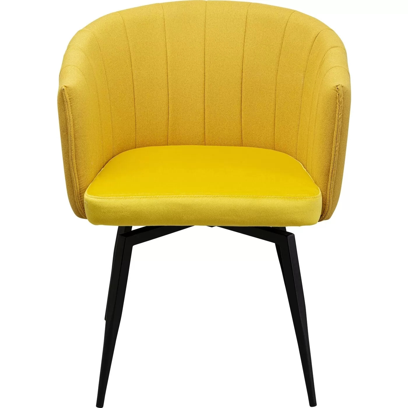 Chaise avec accoudoirs pivotante Merida jaune Kare Design