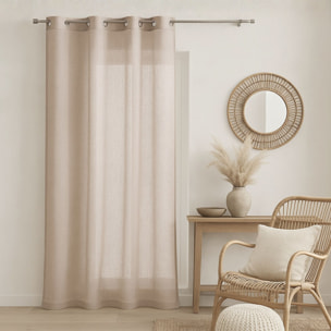 Rideau tamisant uni et chiné - Lin