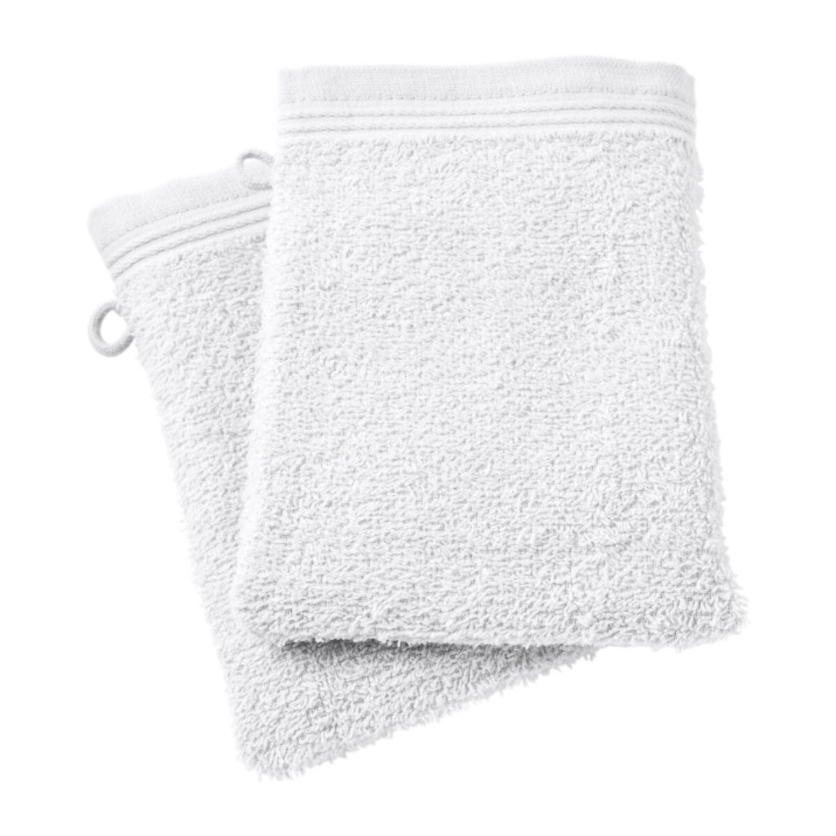 Lot de 2 gants de toilette "Spa" 15 x 21 cm / 400 gr/m² - Couleur: "Spa" Neige