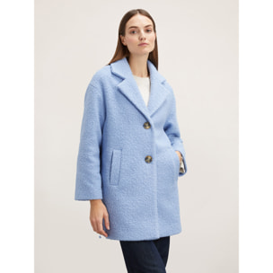 Motivi - Cappotto monopetto in panno bouclé - Azzurro