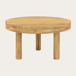 Table basse Venier -bois massif de manguier-couleur bahamas naturelles 110 x 60 x 110 cm